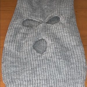 Grey ski mask beanie
